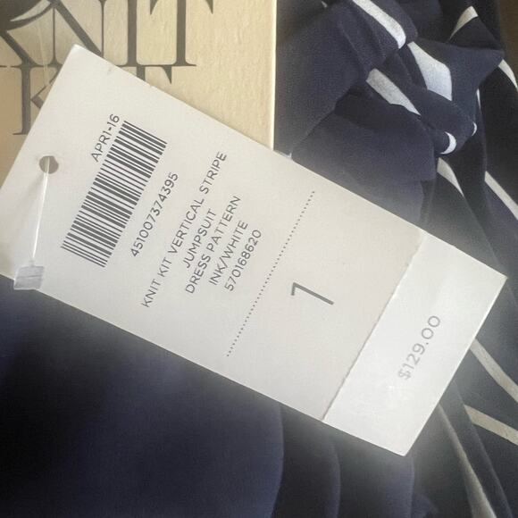 Chico’s Knit Kit Vertical Stripe Pants Jumpsuit NEW Women’s 8 - Picture 6 of 11